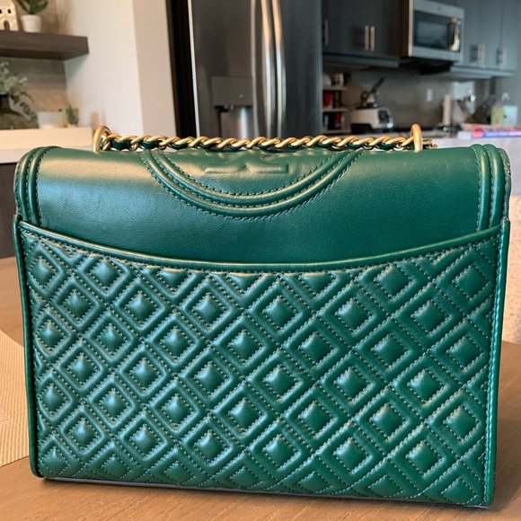 Tory Burch Green Fleming Convertible Shoulder Bag - Picture 4 of 8